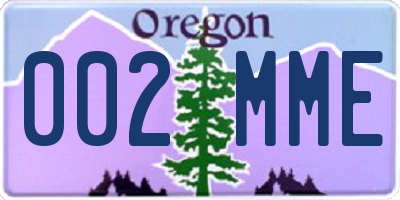 OR license plate 002MME