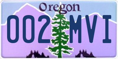 OR license plate 002MVI