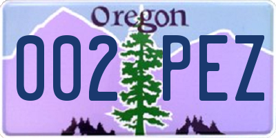 OR license plate 002PEZ