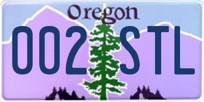 OR license plate 002STL