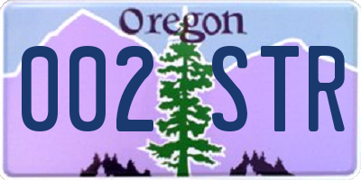 OR license plate 002STR