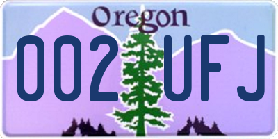 OR license plate 002UFJ