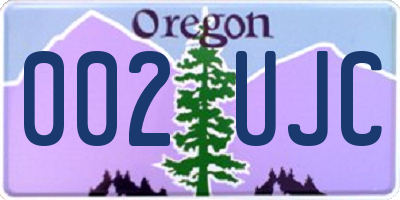 OR license plate 002UJC