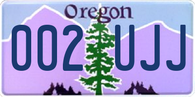 OR license plate 002UJJ