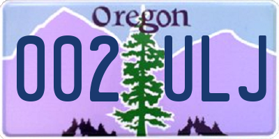 OR license plate 002ULJ