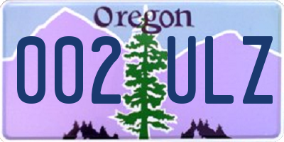 OR license plate 002ULZ