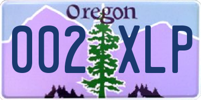OR license plate 002XLP