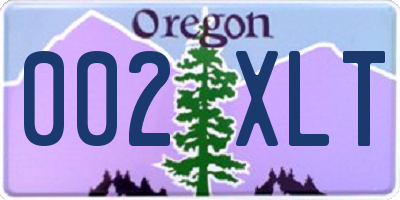 OR license plate 002XLT