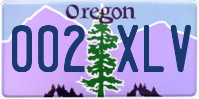 OR license plate 002XLV
