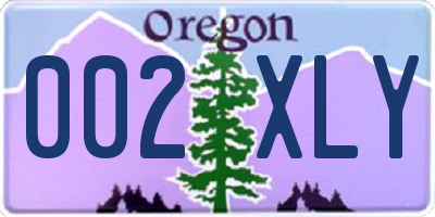 OR license plate 002XLY