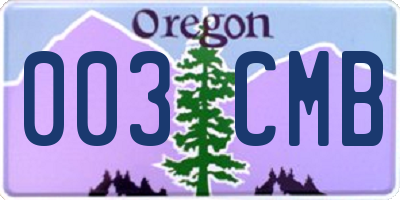 OR license plate 003CMB