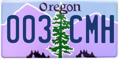 OR license plate 003CMH