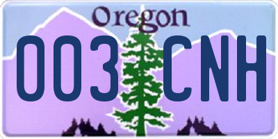 OR license plate 003CNH