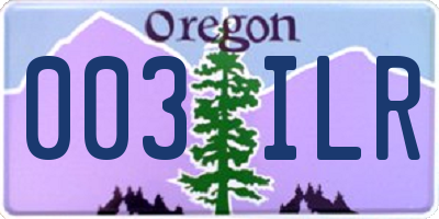OR license plate 003ILR