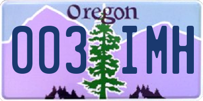 OR license plate 003IMH