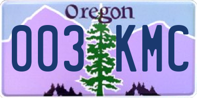 OR license plate 003KMC