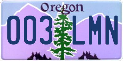OR license plate 003LMN