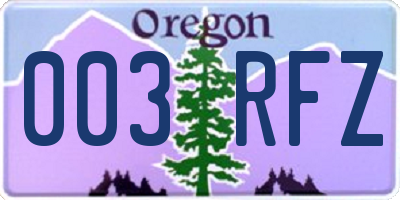 OR license plate 003RFZ
