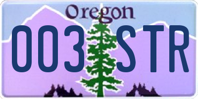 OR license plate 003STR