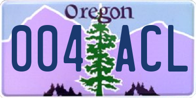 OR license plate 004ACL