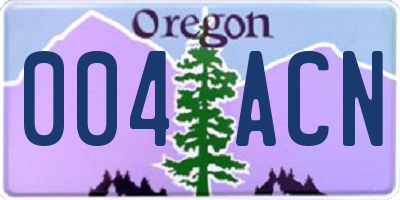 OR license plate 004ACN
