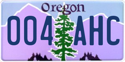 OR license plate 004AHC