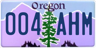 OR license plate 004AHM