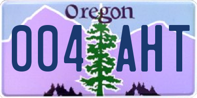 OR license plate 004AHT