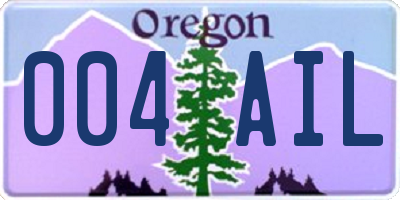OR license plate 004AIL