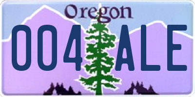 OR license plate 004ALE