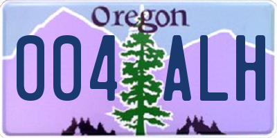 OR license plate 004ALH