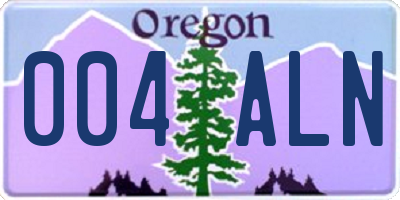 OR license plate 004ALN