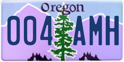OR license plate 004AMH