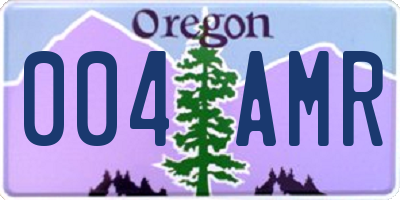OR license plate 004AMR