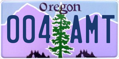 OR license plate 004AMT