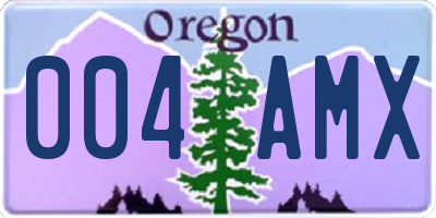 OR license plate 004AMX