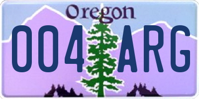 OR license plate 004ARG