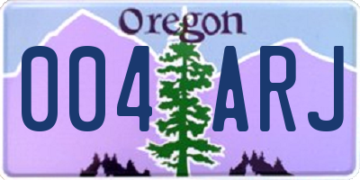 OR license plate 004ARJ