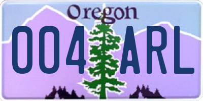OR license plate 004ARL
