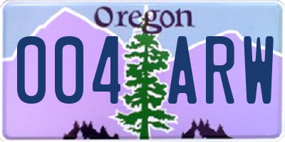 OR license plate 004ARW