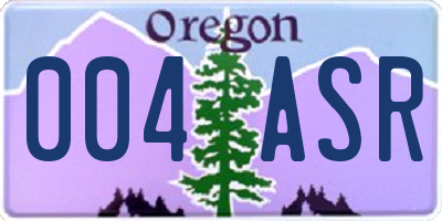 OR license plate 004ASR