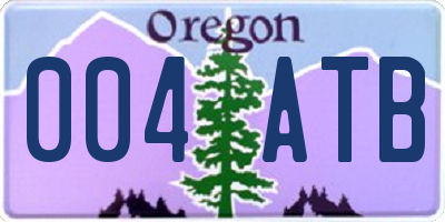 OR license plate 004ATB