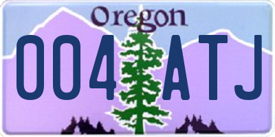 OR license plate 004ATJ