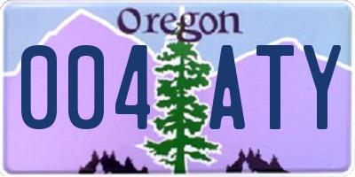 OR license plate 004ATY