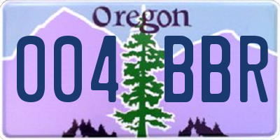 OR license plate 004BBR