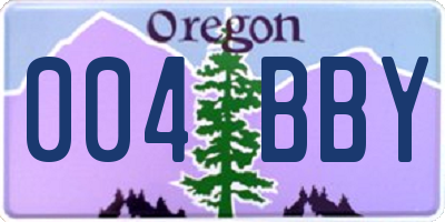 OR license plate 004BBY