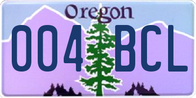 OR license plate 004BCL