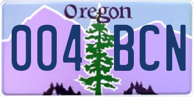 OR license plate 004BCN