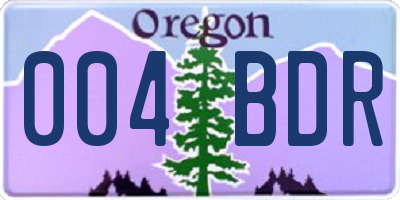 OR license plate 004BDR