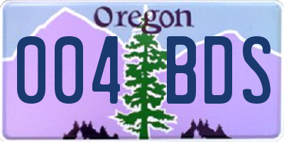 OR license plate 004BDS